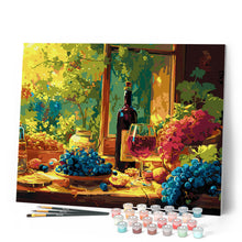 Load image into Gallery viewer, Wine Bottle and Grapes