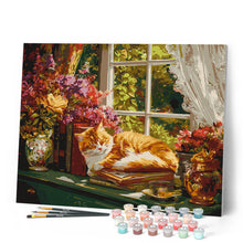 Load image into Gallery viewer, Cosy Window with Cat