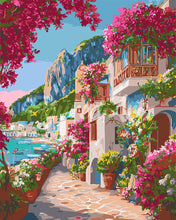 Load image into Gallery viewer, Paint by numbers kit for adults Capri Floral Lane Figured'Art UK