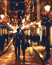 Load image into Gallery viewer, Paint by numbers kit for adults Romantic Christmas Night Figured'Art UK