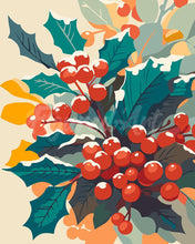 Load image into Gallery viewer, Paint by numbers kit for adults Snowy Holly Figured'Art UK