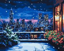 Load image into Gallery viewer, Paint by numbers kit for adults Winter Balcony Figured'Art UK