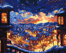 Load image into Gallery viewer, Paint by numbers kit for adults Glowing Winter Night Figured'Art UK