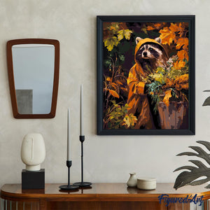 Raccoon in Raincoat