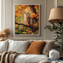 Load image into Gallery viewer, Owl Among Golden Leaves