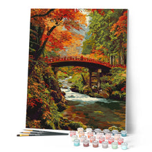 Load image into Gallery viewer, Autumn Red Bridge in Japan