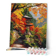 Load image into Gallery viewer, Japanese Pagoda in Autumn