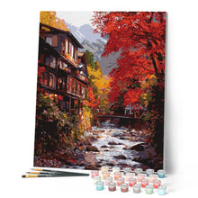 Load image into Gallery viewer, Autumn Village in Nikko Japan