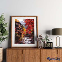 Load image into Gallery viewer, Autumn Village in Nikko Japan
