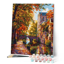 Load image into Gallery viewer, Riverside Autumn Town