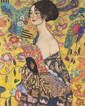 Load image into Gallery viewer, Paint by numbers kit for adults Lady with a Fan - Klimt Figured'Art UK