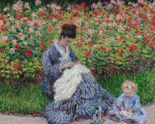 Load image into Gallery viewer, Paint by numbers kit for adults Camille Monet and a Child in the Artist's Garden in Argenteuil - Monet Figured'Art UK