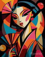 Load image into Gallery viewer, Paint by numbers kit for adults Bold Abstract Geisha Figured'Art UK