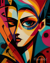 Load image into Gallery viewer, Paint by numbers kit for adults Bold Abstract Portrait Figured'Art UK