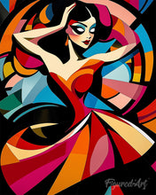 Load image into Gallery viewer, Paint by numbers kit for adults Bold Abstract Dancer Figured'Art UK