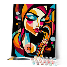 Load image into Gallery viewer, Bold Abstract Sax Lady
