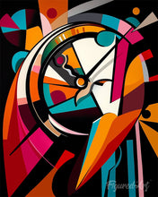 Load image into Gallery viewer, Paint by numbers kit for adults Bold Abstract Time Wheel Figured'Art UK
