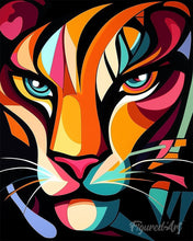 Load image into Gallery viewer, Paint by numbers kit for adults Bold Abstract Tiger 1 Figured'Art UK