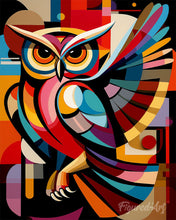 Load image into Gallery viewer, Paint by numbers kit for adults Bold Abstract Night Owl Figured'Art UK