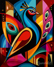Load image into Gallery viewer, Paint by numbers kit for adults Bold Abstract Peacock 2 Figured'Art UK