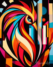 Load image into Gallery viewer, Paint by numbers kit for adults Bold Abstract Rooster Figured'Art UK