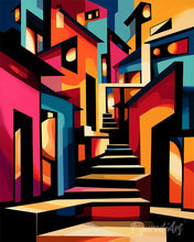 Load image into Gallery viewer, Paint by numbers kit for adults Bold Abstract Alleyway Figured'Art UK