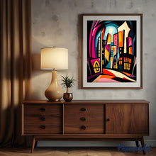 Load image into Gallery viewer, Bold Abstract Moonlit City