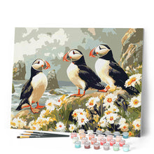 Load image into Gallery viewer, Puffin in daisy field