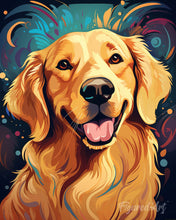 Load image into Gallery viewer, Paint by numbers kit for adults Sunshine Golden Retriever Figured'Art UK