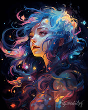 Load image into Gallery viewer, Paint by numbers kit for adults Neon Dream Woman Figured'Art UK