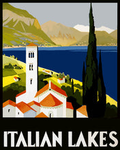 Load image into Gallery viewer, Paint by numbers kit for adults Italian Lakes Vintage Poster Figured'Art UK