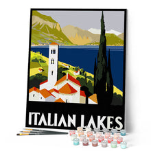 Load image into Gallery viewer, Italian Lakes Vintage Poster