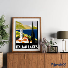 Load image into Gallery viewer, Italian Lakes Vintage Poster