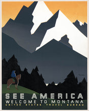 Load image into Gallery viewer, Paint by numbers kit for adults Welcome to Montana Figured'Art UK