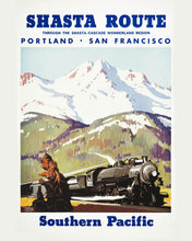 Load image into Gallery viewer, Paint by numbers kit for adults Shasta Route Vintage Poster Figured'Art UK