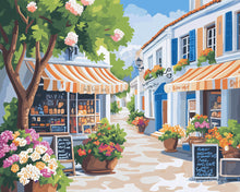 Load image into Gallery viewer, Paint by numbers kit for adults Sunny Flower Street Figured'Art UK