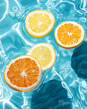 Load image into Gallery viewer, Paint by numbers kit for adults Sunny Citrus Waves Figured'Art UK