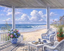 Load image into Gallery viewer, Paint by numbers kit for adults Seaside Serenity Porch Figured'Art UK