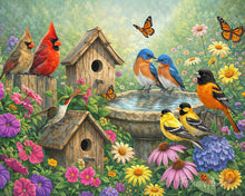 Load image into Gallery viewer, Paint by numbers kit for adults The Birdsong Garden Figured'Art UK