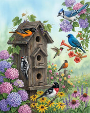 Load image into Gallery viewer, Paint by numbers kit for adults Birdhouse Garden Figured'Art UK