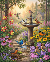 Load image into Gallery viewer, Paint by numbers kit for adults Garden Fountain Symphony Figured'Art UK
