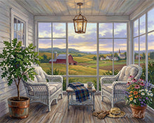 Load image into Gallery viewer, Paint by numbers kit for adults Peaceful Porch Figured'Art UK