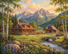 Load image into Gallery viewer, Paint by numbers kit for adults Alpine Cottage Dream Figured'Art UK
