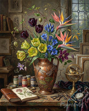 Load image into Gallery viewer, Paint by numbers kit for adults Timeless Floral Figured'Art UK