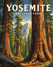 Load image into Gallery viewer, Paint by numbers kit for adults Yosemite National Park, Mariposa Grove - California Figured'Art UK