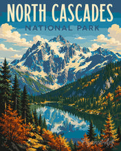 Load image into Gallery viewer, Paint by numbers kit for adults North Cascades National Park - Washington Figured'Art UK