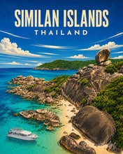 Load image into Gallery viewer, Paint by numbers kit for adults Travel Poster Similan Islands Figured'Art UK