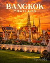 Load image into Gallery viewer, Paint by numbers kit for adults Travel Poster Bangkok, The Grand Palace  Figured'Art UK