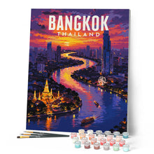 Load image into Gallery viewer, Travel Poster Bangkok, Chao Phraya