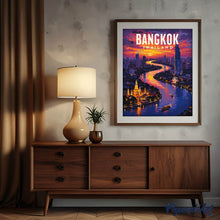 Load image into Gallery viewer, Travel Poster Bangkok, Chao Phraya
